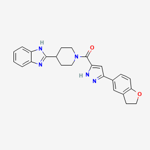 [4-(1H-benzimidazol-2-yl)piperidin-1-yl][5-(2,3-dihydro-1-benzofuran-5-yl)-1H-pyrazol-3-yl]methanone