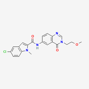 molecular formula C21H19ClN4O3 B11016497 5-chloro-N-[3-(2-methoxyethyl)-4-oxo-3,4-dihydroquinazolin-6-yl]-1-methyl-1H-indole-2-carboxamide 