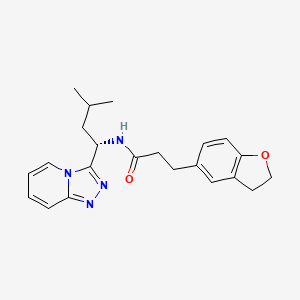 3-(2,3-dihydro-1-benzofuran-5-yl)-N-[(1S)-3-methyl-1-([1,2,4]triazolo[4,3-a]pyridin-3-yl)butyl]propanamide