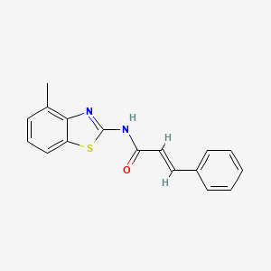 (2E)-N-(4-methyl-1,3-benzothiazol-2-yl)-3-phenylprop-2-enamide