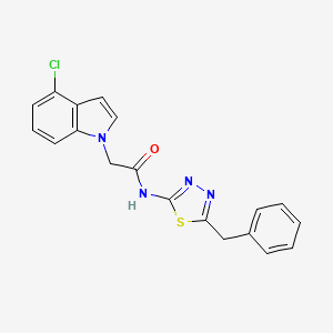 N-(5-benzyl-1,3,4-thiadiazol-2-yl)-2-(4-chloro-1H-indol-1-yl)acetamide