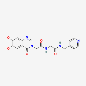 N~2~-[(6,7-dimethoxy-4-oxoquinazolin-3(4H)-yl)acetyl]-N-(pyridin-4-ylmethyl)glycinamide