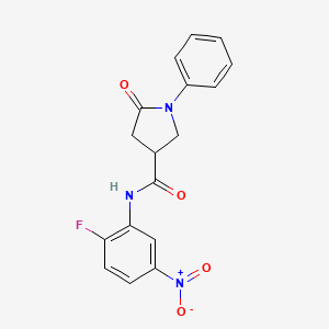 N-(2-fluoro-5-nitrophenyl)-5-oxo-1-phenylpyrrolidine-3-carboxamide