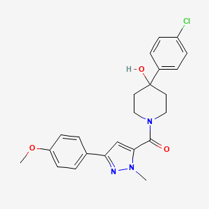 [4-(4-chlorophenyl)-4-hydroxypiperidino][3-(4-methoxyphenyl)-1-methyl-1H-pyrazol-5-yl]methanone