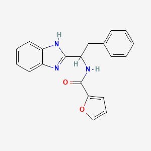 molecular formula C20H17N3O2 B11016567 N-[1-(1H-benzimidazol-2-yl)-2-phenylethyl]furan-2-carboxamide 