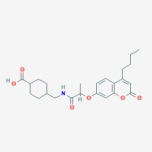 molecular formula C24H31NO6 B11016581 trans-4-[({2-[(4-butyl-2-oxo-2H-chromen-7-yl)oxy]propanoyl}amino)methyl]cyclohexanecarboxylic acid 