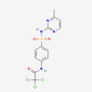 2,2,2-trichloro-N-{4-[(4-methylpyrimidin-2-yl)sulfamoyl]phenyl}acetamide