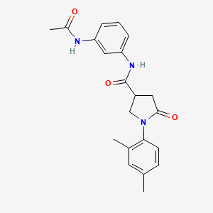 N-[3-(acetylamino)phenyl]-1-(2,4-dimethylphenyl)-5-oxopyrrolidine-3-carboxamide