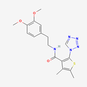 molecular formula C18H21N5O3S B11016590 N-[2-(3,4-dimethoxyphenyl)ethyl]-4,5-dimethyl-2-(1H-tetrazol-1-yl)thiophene-3-carboxamide 