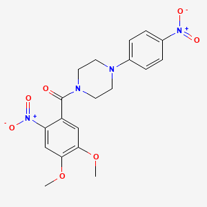 (4,5-Dimethoxy-2-nitrophenyl)[4-(4-nitrophenyl)piperazin-1-yl]methanone