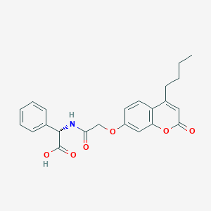 (2S)-({[(4-butyl-2-oxo-2H-chromen-7-yl)oxy]acetyl}amino)(phenyl)ethanoic acid