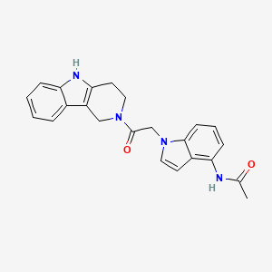 N-{1-[2-oxo-2-(1,3,4,5-tetrahydro-2H-pyrido[4,3-b]indol-2-yl)ethyl]-1H-indol-4-yl}acetamide