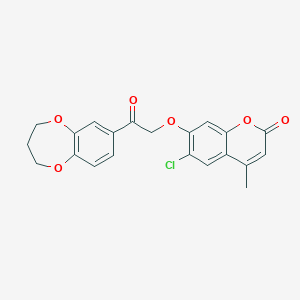 6-chloro-7-[2-(3,4-dihydro-2H-1,5-benzodioxepin-7-yl)-2-oxoethoxy]-4-methyl-2H-chromen-2-one