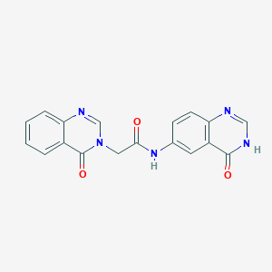 molecular formula C18H13N5O3 B11016677 N-(4-oxo-3,4-dihydroquinazolin-6-yl)-2-(4-oxoquinazolin-3(4H)-yl)acetamide 