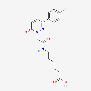 molecular formula C18H20FN3O4 B11016688 6-({[3-(4-fluorophenyl)-6-oxopyridazin-1(6H)-yl]acetyl}amino)hexanoic acid 