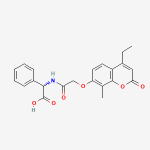 molecular formula C22H21NO6 B11016723 (2S)-({[(4-ethyl-8-methyl-2-oxo-2H-chromen-7-yl)oxy]acetyl}amino)(phenyl)ethanoic acid 