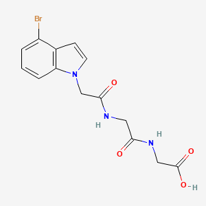 molecular formula C14H14BrN3O4 B11016724 N-[(4-bromo-1H-indol-1-yl)acetyl]glycylglycine 