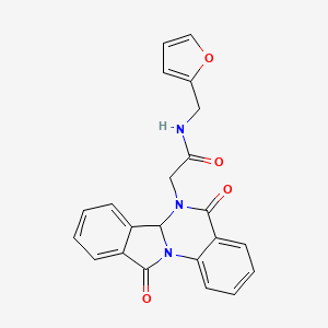 2-(5,11-dioxo-6a,11-dihydroisoindolo[2,1-a]quinazolin-6(5H)-yl)-N-(furan-2-ylmethyl)acetamide