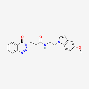 N-[2-(5-methoxy-1H-indol-1-yl)ethyl]-3-(4-oxo-1,2,3-benzotriazin-3(4H)-yl)propanamide