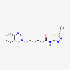 molecular formula C19H21N5O2S B11016755 N-(5-cyclopropyl-1,3,4-thiadiazol-2-yl)-6-(4-oxoquinazolin-3(4H)-yl)hexanamide 