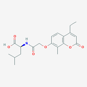 molecular formula C20H25NO6 B11016760 N-{[(4-ethyl-8-methyl-2-oxo-2H-chromen-7-yl)oxy]acetyl}-L-leucine 