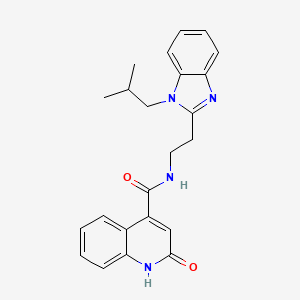 2-hydroxy-N-{2-[1-(2-methylpropyl)-1H-benzimidazol-2-yl]ethyl}quinoline-4-carboxamide