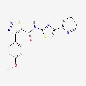 4-(4-methoxyphenyl)-N-[(2Z)-4-(pyridin-2-yl)-1,3-thiazol-2(3H)-ylidene]-1,2,3-thiadiazole-5-carboxamide