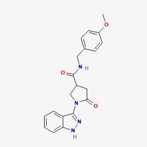 1-(1H-indazol-3-yl)-N-(4-methoxybenzyl)-5-oxopyrrolidine-3-carboxamide