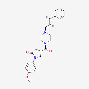 1-(4-methoxyphenyl)-4-({4-[(2E)-3-phenylprop-2-en-1-yl]piperazin-1-yl}carbonyl)pyrrolidin-2-one