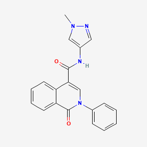 molecular formula C20H16N4O2 B11016792 N-(1-methyl-1H-pyrazol-4-yl)-1-oxo-2-phenyl-1,2-dihydroisoquinoline-4-carboxamide 