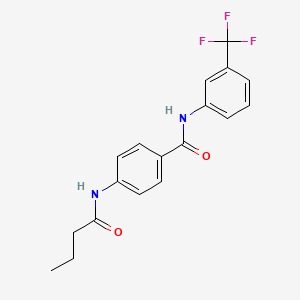 molecular formula C18H17F3N2O2 B11016809 4-(butanoylamino)-N-[3-(trifluoromethyl)phenyl]benzamide 