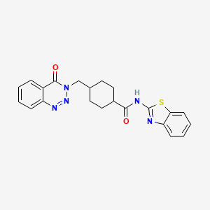 trans-N-(1,3-benzothiazol-2-yl)-4-[(4-oxo-1,2,3-benzotriazin-3(4H)-yl)methyl]cyclohexanecarboxamide