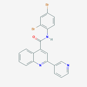 N-(2,4-dibromophenyl)-2-(pyridin-3-yl)quinoline-4-carboxamide