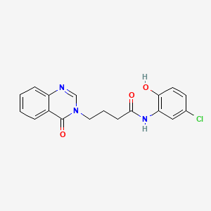 molecular formula C18H16ClN3O3 B11016848 N-(5-chloro-2-hydroxyphenyl)-4-(4-oxoquinazolin-3(4H)-yl)butanamide 