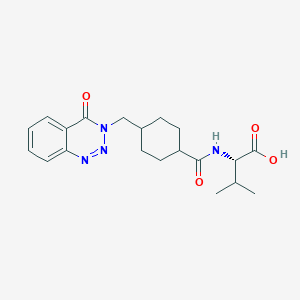 molecular formula C20H26N4O4 B11016853 N-({4-[(4-oxo-1,2,3-benzotriazin-3(4H)-yl)methyl]cyclohexyl}carbonyl)-L-valine CAS No. 1217459-16-9