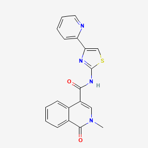 2-methyl-1-oxo-N-[(2Z)-4-(pyridin-2-yl)-1,3-thiazol-2(3H)-ylidene]-1,2-dihydroisoquinoline-4-carboxamide