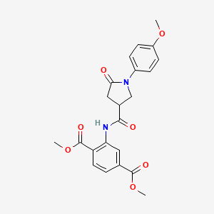 Dimethyl 2-({[1-(4-methoxyphenyl)-5-oxopyrrolidin-3-yl]carbonyl}amino)benzene-1,4-dicarboxylate