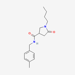 1-butyl-N-(4-methylbenzyl)-5-oxopyrrolidine-3-carboxamide