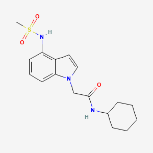 N-cyclohexyl-2-{4-[(methylsulfonyl)amino]-1H-indol-1-yl}acetamide