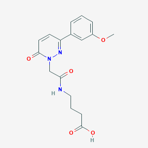 molecular formula C17H19N3O5 B11016909 4-({[3-(3-methoxyphenyl)-6-oxopyridazin-1(6H)-yl]acetyl}amino)butanoic acid 