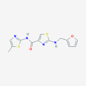 2-[(furan-2-ylmethyl)amino]-N-(5-methyl-1,3-thiazol-2-yl)-1,3-thiazole-4-carboxamide