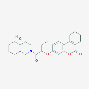 3-(1-{[4a-hydroxyoctahydro-2(1H)-isoquinolinyl]carbonyl}propoxy)-7,8,9,10-tetrahydro-6H-benzo[c]chromen-6-one