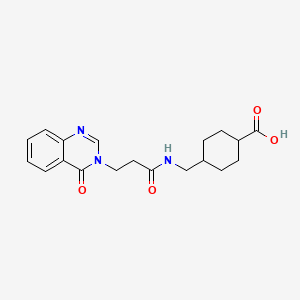 trans-4-({[3-(4-oxoquinazolin-3(4H)-yl)propanoyl]amino}methyl)cyclohexanecarboxylic acid