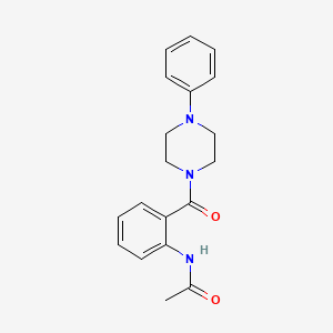 molecular formula C19H21N3O2 B11016960 N-{2-[(4-phenylpiperazin-1-yl)carbonyl]phenyl}acetamide 