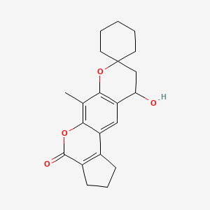 10'-hydroxy-6'-methyl-2',3',9',10'-tetrahydrospiro[cyclohexane-1,8'-cyclopenta[c]pyrano[3,2-g]chromen]-4'(1'H)-one