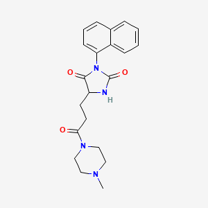 5-[3-(4-Methylpiperazin-1-yl)-3-oxopropyl]-3-(naphthalen-1-yl)imidazolidine-2,4-dione