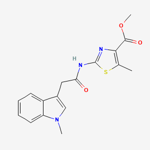 methyl 5-methyl-2-{[(1-methyl-1H-indol-3-yl)acetyl]amino}-1,3-thiazole-4-carboxylate