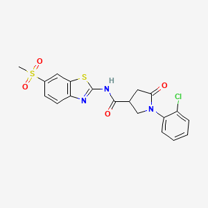 1-(2-chlorophenyl)-N-[(2Z)-6-(methylsulfonyl)-1,3-benzothiazol-2(3H)-ylidene]-5-oxopyrrolidine-3-carboxamide