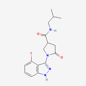 1-(4-fluoro-1H-indazol-3-yl)-N-(2-methylpropyl)-5-oxopyrrolidine-3-carboxamide