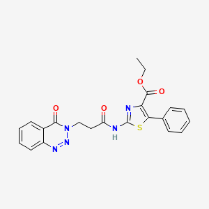 Ethyl 2-({3-[4-oxo-1,2,3-benzotriazin-3(4H)-YL]propanoyl}amino)-5-phenyl-1,3-thiazole-4-carboxylate